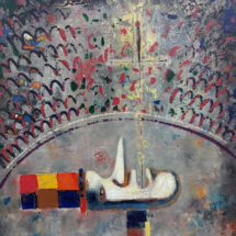 Clown and crucifix